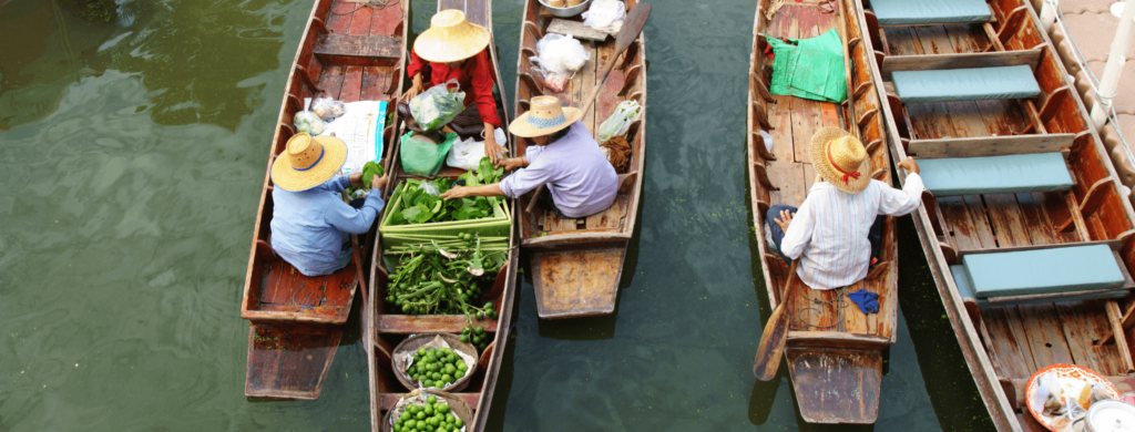 Marché flottant Thaïlande