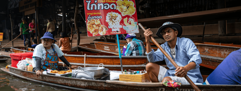 Marché flottant Thaïlande