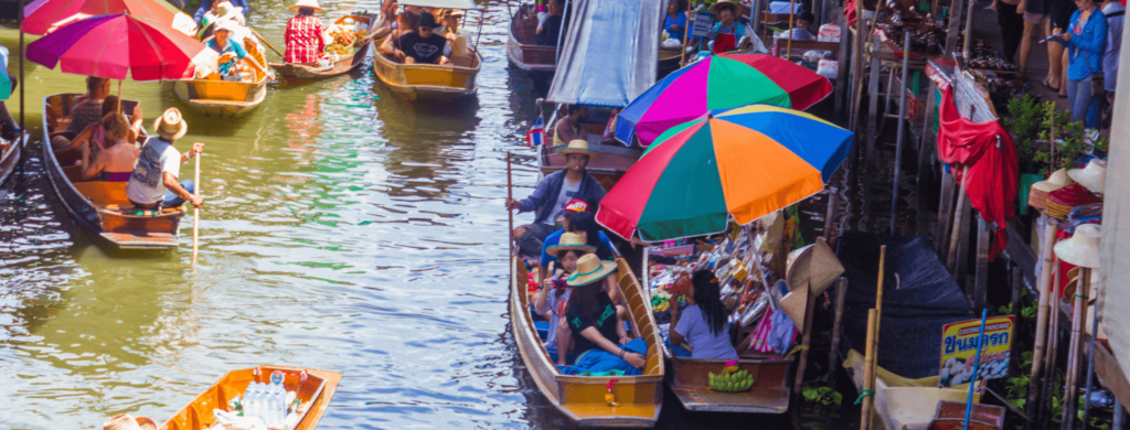 Marché flottant Thaïlande